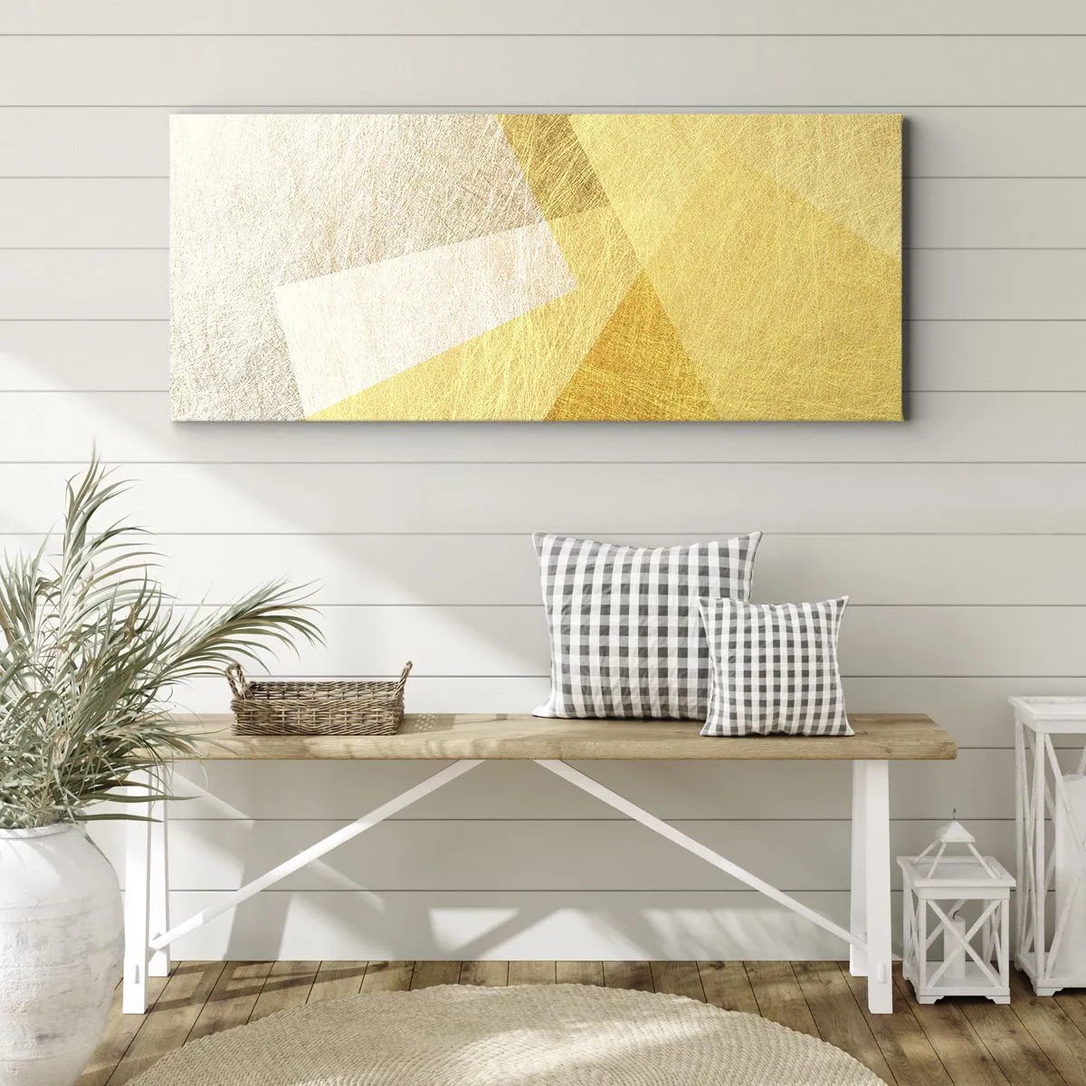 Impression sur toile - Image sur toile - Météo géométrique - 100x40 cm
