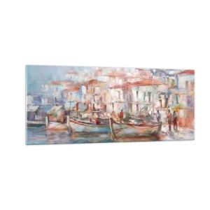 Impression sur verre - Image sur verre - Vacances pastelles - 100x40 cm