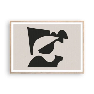 Affiche dans un chêne clair - Poster - À monter soi-même - 100x70 cm