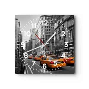 Horloge murale - Pendule murale - Soleil des grandes villes - 40x40 cm