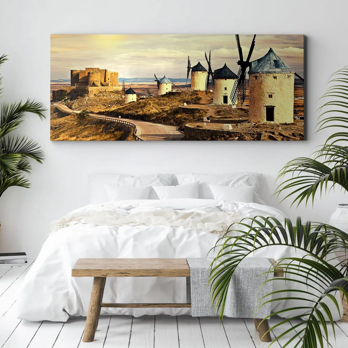 Impression sur toile - Image sur toile - Don Quichotte est sur le point d'arriver - 100x40 cm