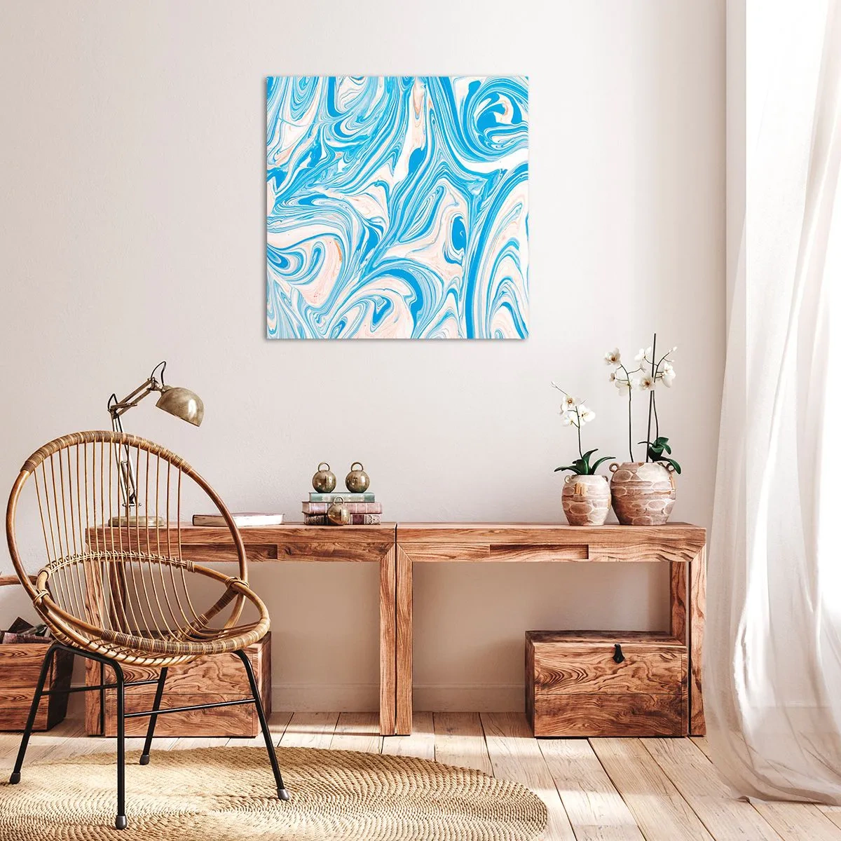 Impression sur toile - Image sur toile - Bassin turquoise - 70x70 cm