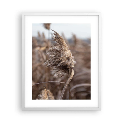 Affiche dans un cadre blanc - Poster - Il est temps de s'envoler avec le vent - 40x50 cm