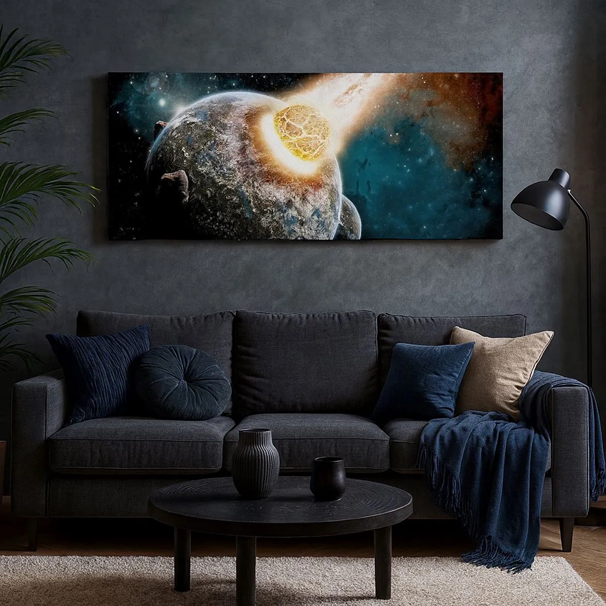 Impression sur toile - Image sur toile - Destruction ou naissance? - 100x40 cm