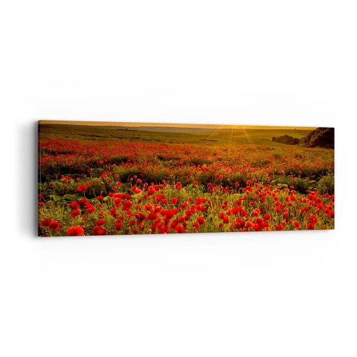 Impression sur toile - Image sur toile - Parmi les vagues des prairies bruissantes, parmi les fleurs du déluge - 90x30 cm