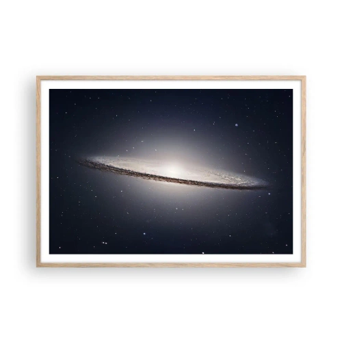 Affiche dans un chêne clair - Poster - Il y a bien longtemps, dans une galaxie très lointaine… - 100x70 cm