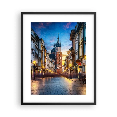 Affiche dans un cadre noir - Poster - La magie de Cracovie - 40x50 cm