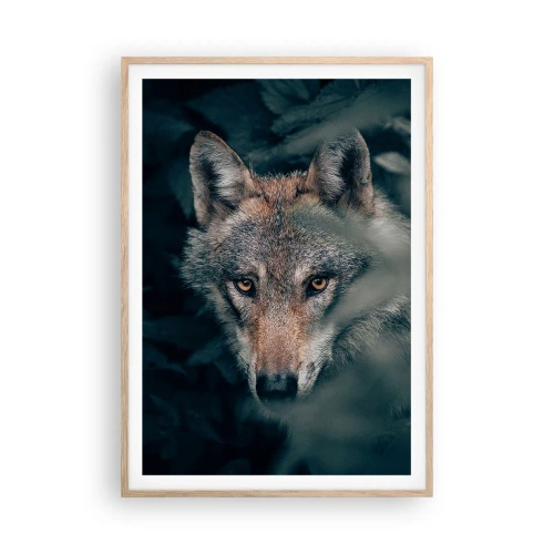 Affiche dans un chêne clair - Poster - Chasseur - 70x100 cm