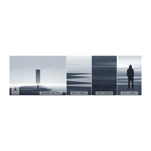 Échantillon de Papier Peint Autocollant Deluxe Sticker - Opportunité ou menace ? - Minimalisme, Moderne, Solitude - 100x30 cm