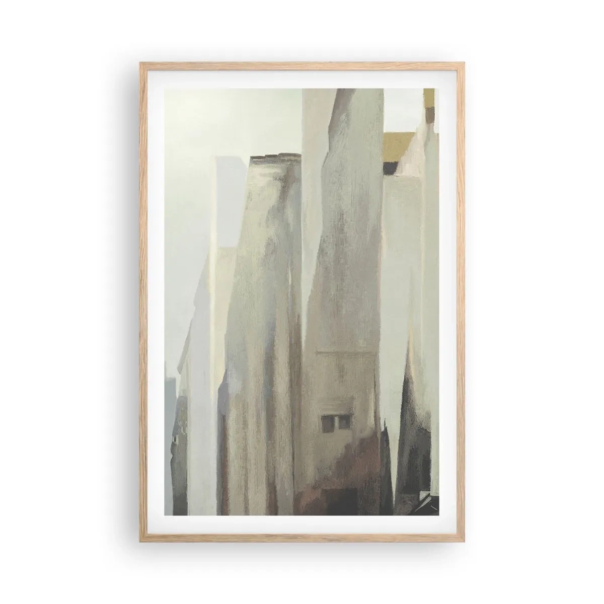 Affiche dans un chêne clair - Poster - Rêve de la ville - 61x91 cm