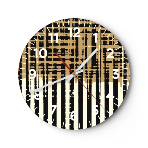 Horloge murale - Pendule murale - Abstraction architecturale - 30x30 cm