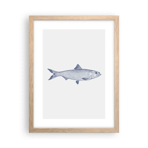 Affiche dans un chêne clair - Poster - Salutations des mers du nord - 30x40 cm