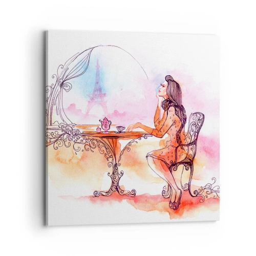 Impression sur toile - Image sur toile - Le chic parisien - 70x70 cm