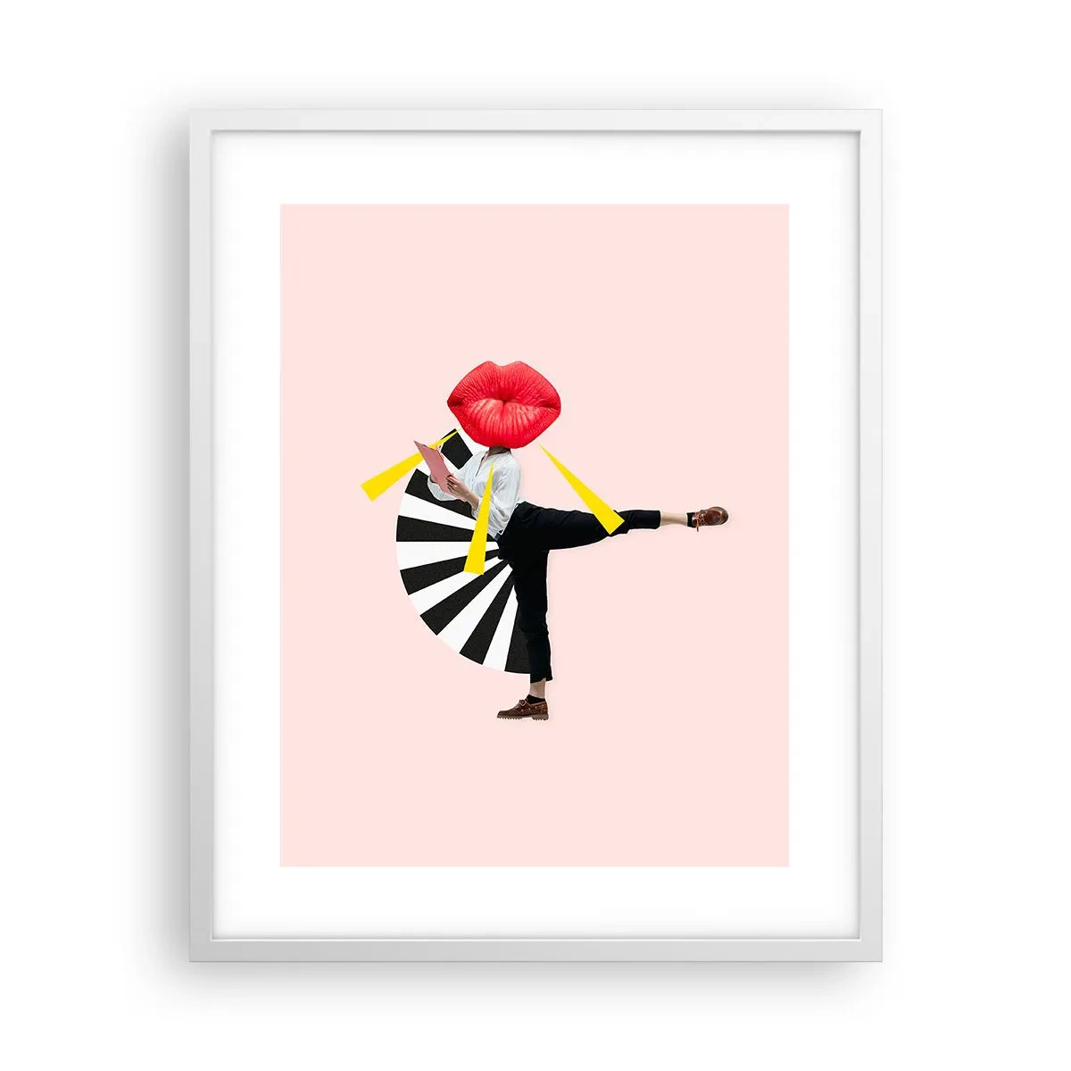 Affiche dans un cadre blanc - Poster - Pop-art surréaliste - 40x50 cm