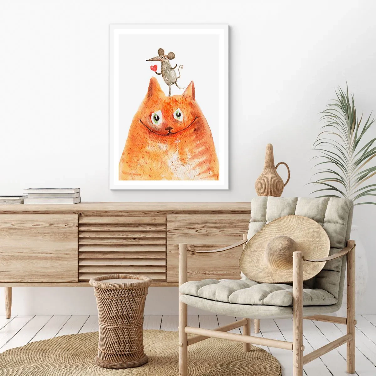 Affiche dans un cadre blanc - Poster - Amour paradoxal - 40x50 cm