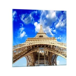 Impression sur verre - Image sur verre - Atteindre le ciel et les nuages - 40x40 cm