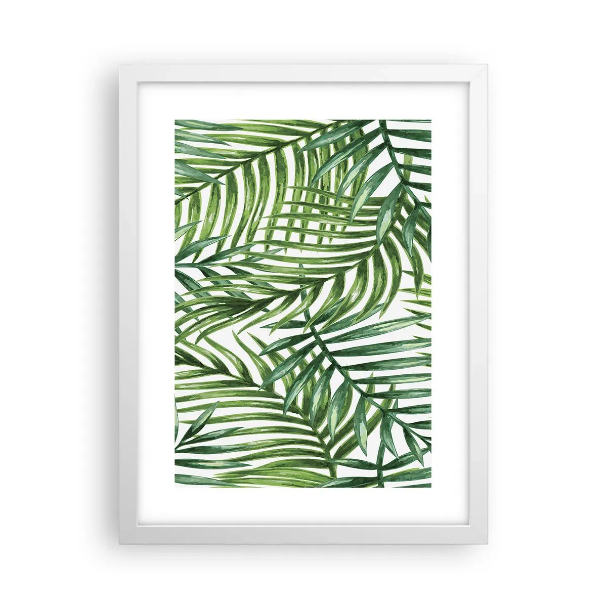 Affiche dans un cadre blanc - Poster - Sous la canopée verte - 30x40 cm
