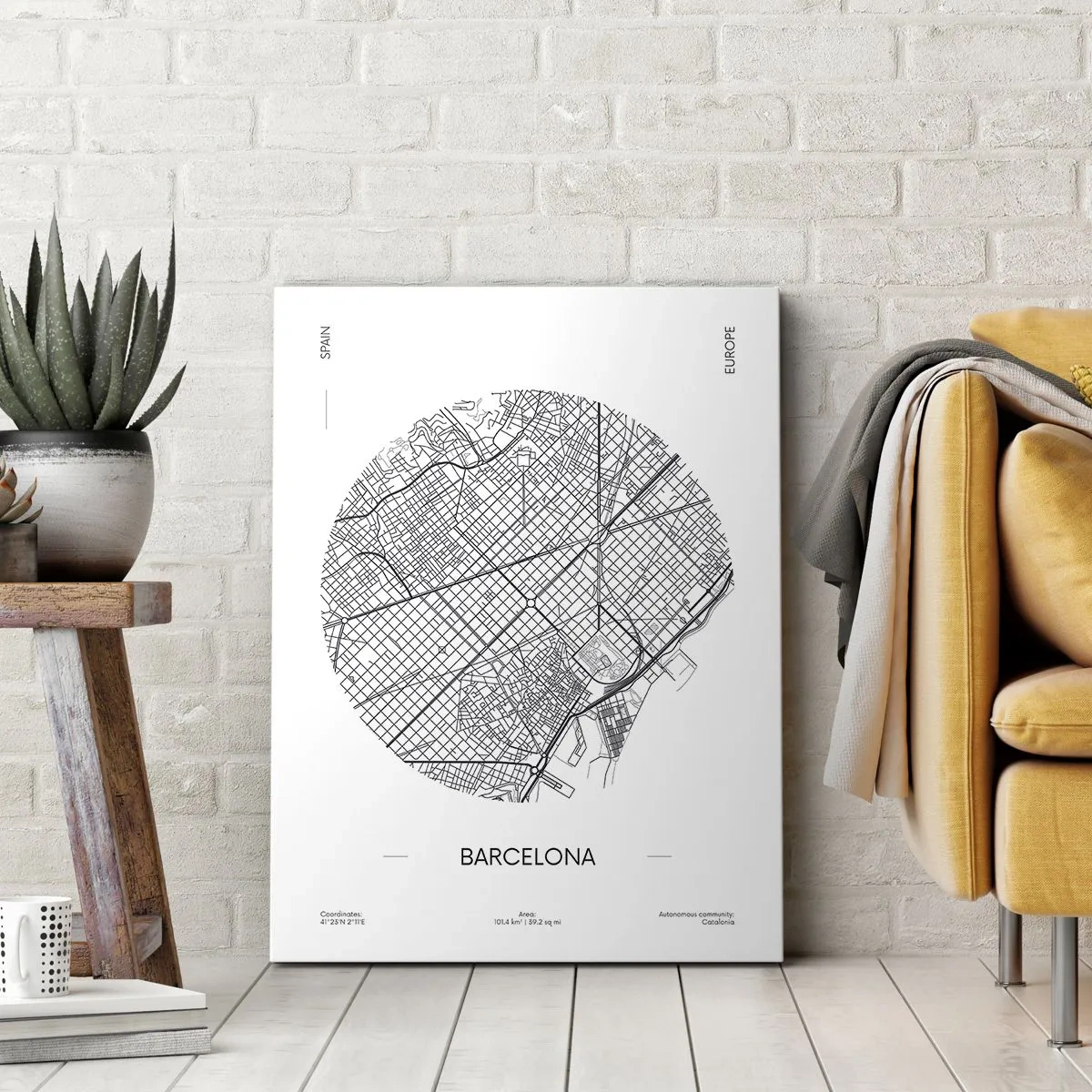 Impression sur toile - Image sur toile - Anatomie de Barcelone - 65x120 cm