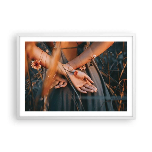 Affiche dans un cadre blanc - Poster - Liée à la nature - 70x50 cm