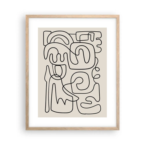 Affiche dans un chêne clair - Poster - Suivez les indices - 40x50 cm