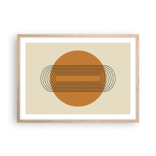 Affiche dans un chêne clair - Poster - Plan idéal - 70x50 cm