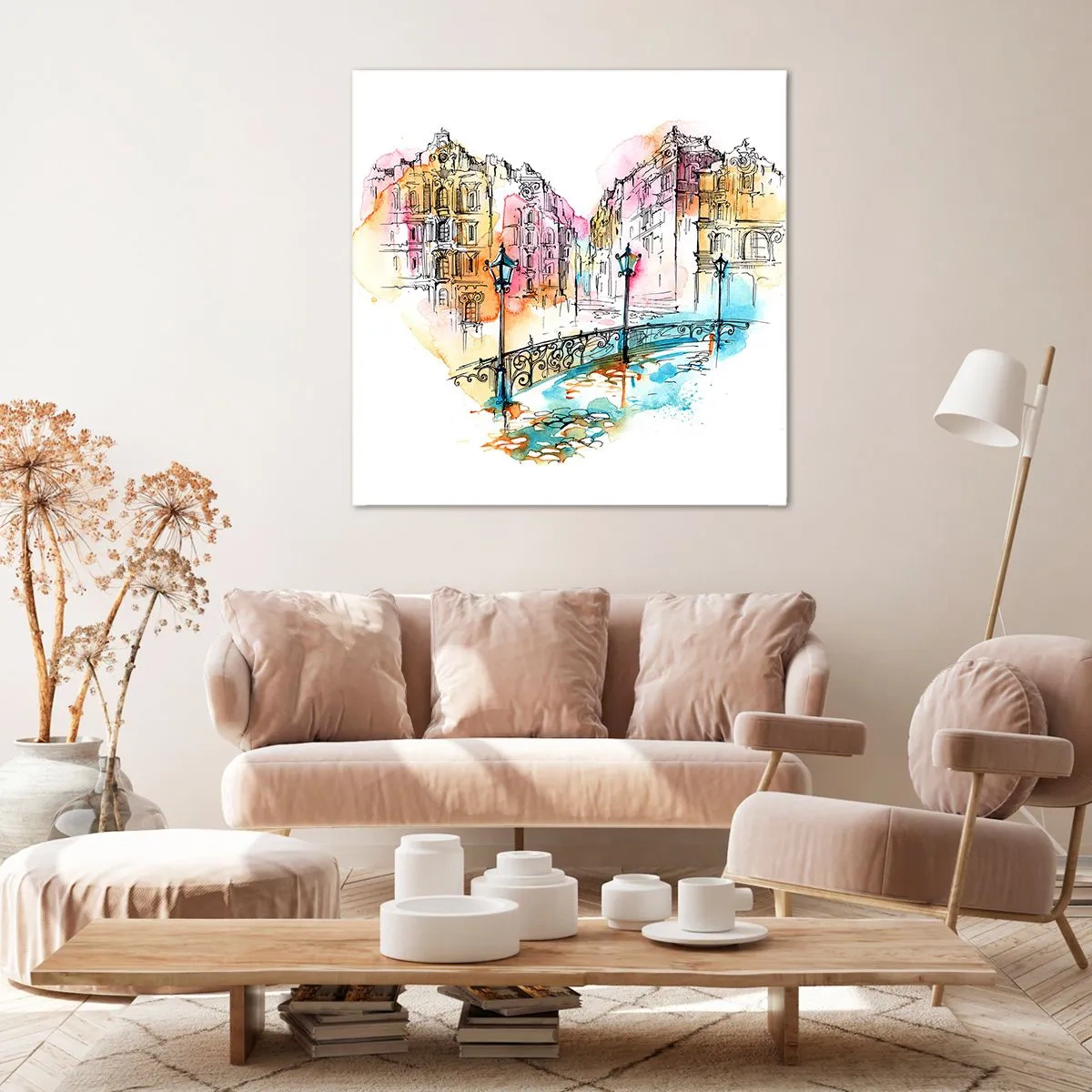 Impression sur toile - Image sur toile - Le coeur de la ville - 60x60 cm