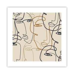 Affiche - Poster - Portrait multiplié - 40x40 cm