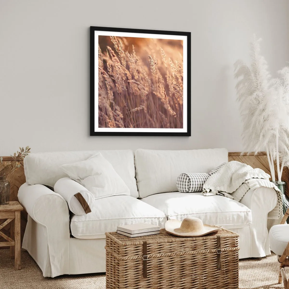 Affiche dans un cadre noir - Poster - Prêt à accueillir l'automne - 60x60 cm