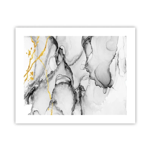 Affiche - Poster - Composition à motif or - 50x40 cm