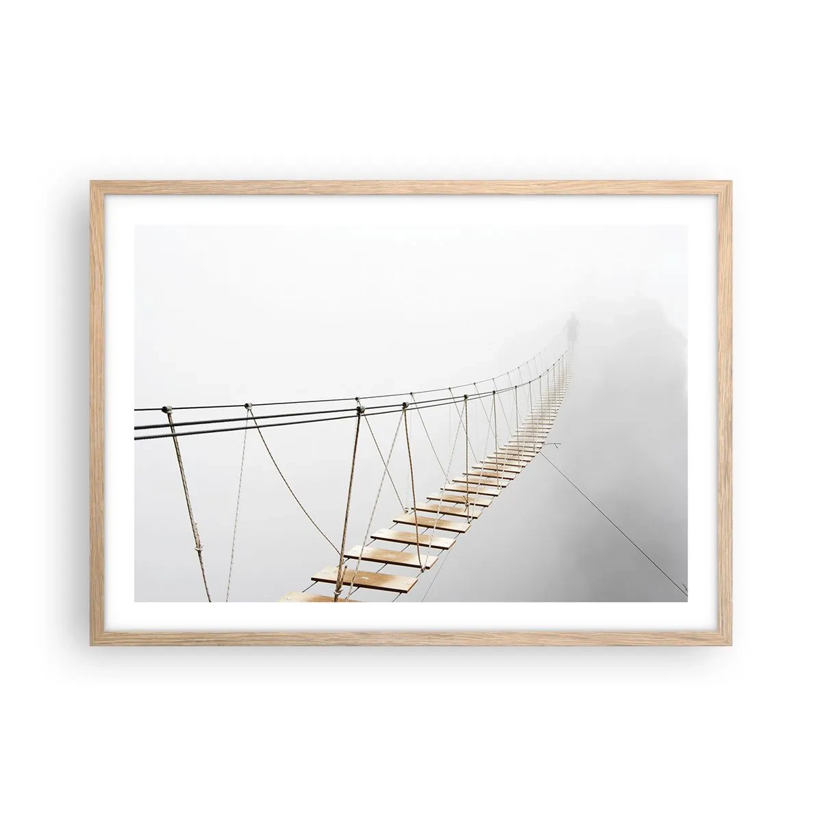 Affiche dans un chêne clair - Poster - Où cela va-t-il te mener? - 70x50 cm