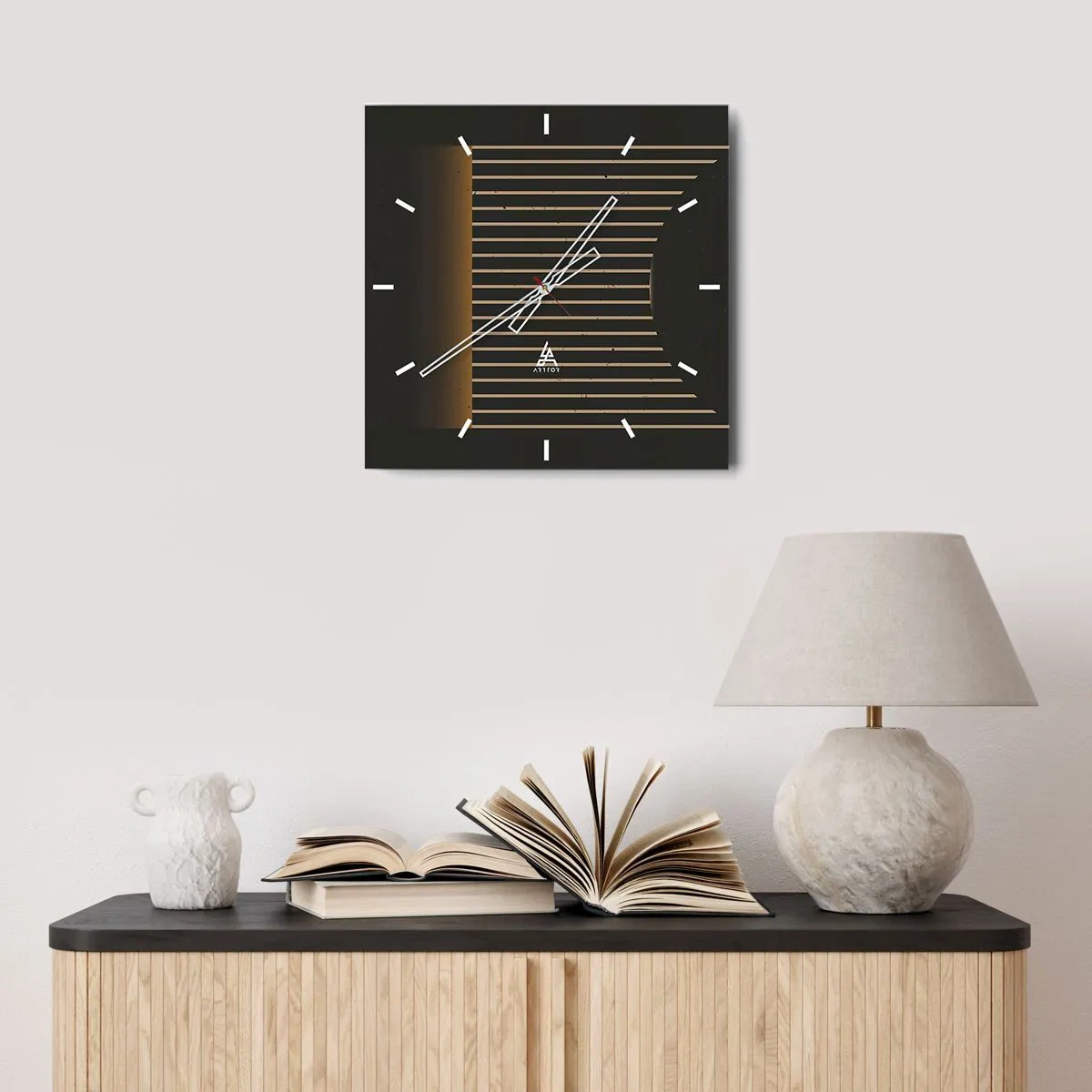 Horloge murale - Pendule murale - Explorez les ténèbres - 30x30 cm