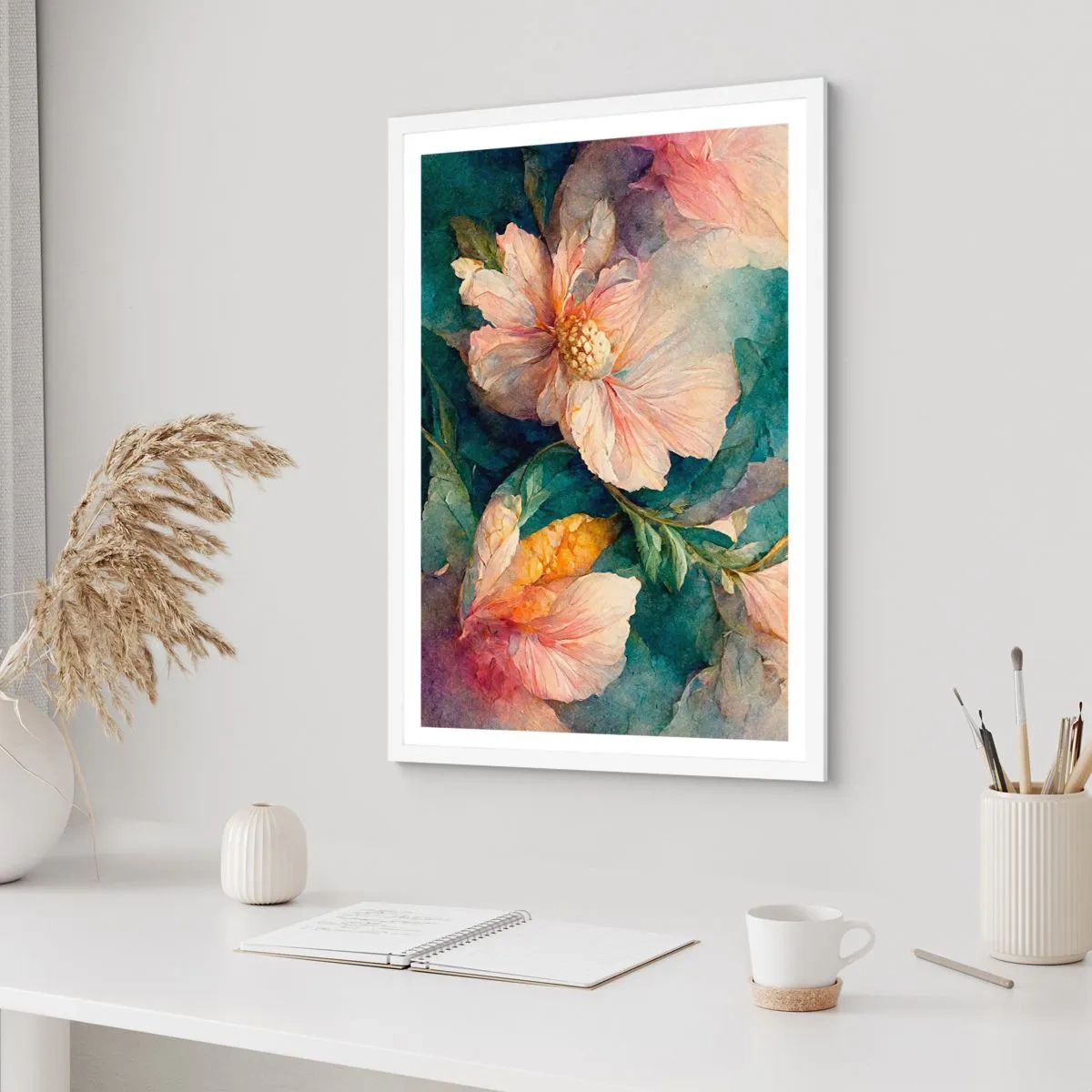 Affiche dans un cadre blanc - Poster - Uniquement de la subtilité - 40x50 cm