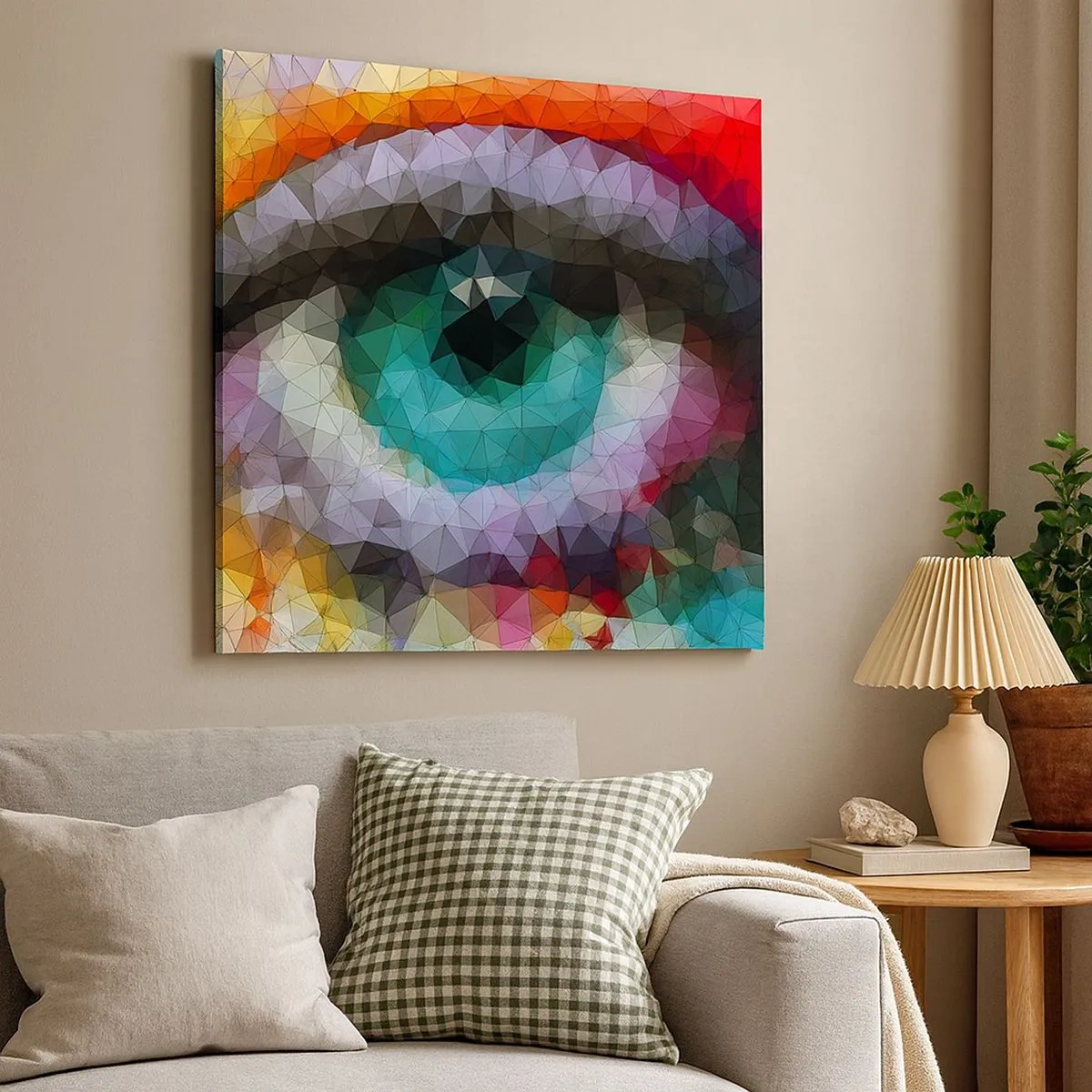 Impression sur toile - Image sur toile - Lueur cristalline des yeux - 30x30 cm
