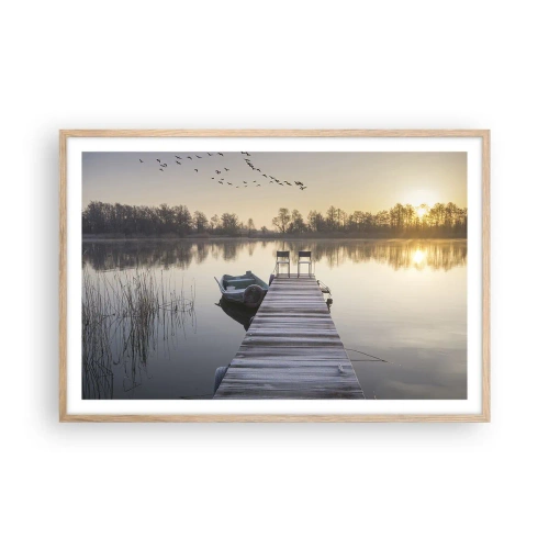 Affiche dans un chêne clair - Poster - Je reviendrai - 91x61 cm