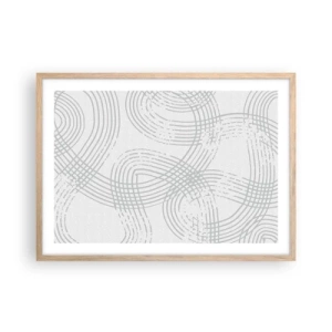 Affiche dans un chêne clair - Poster - Il n'y a pas de chemin droit - 70x50 cm