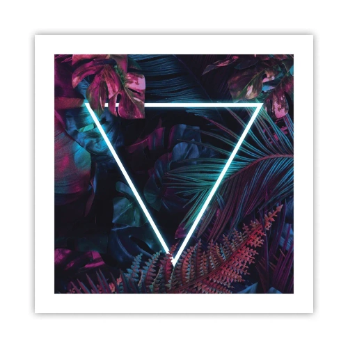 Affiche - Poster - Jardin de style disco - 50x50 cm