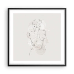 Affiche dans un cadre noir - Poster - Comme un instrument sensible - 50x50 cm