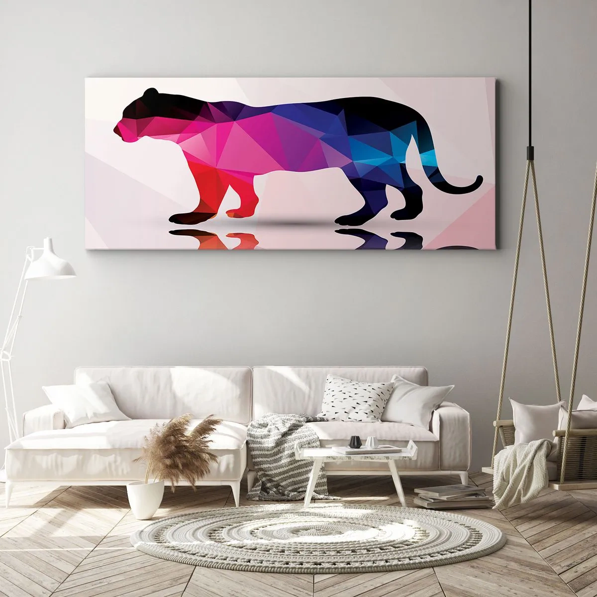 Impression sur toile - Image sur toile - Panthère de diamant - 100x40 cm