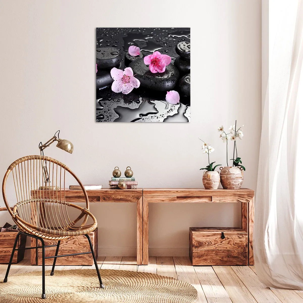 Impression sur toile - Image sur toile - Et le cœur s'allège soudainement - 40x40 cm