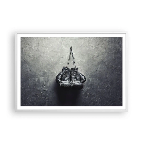 Affiche dans un cadre blanc - Poster - Un temps pour se battre et un temps pour la paix - 100x70 cm
