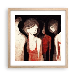 Affiche dans un chêne clair - Poster - Madones des ténèbres - 40x40 cm