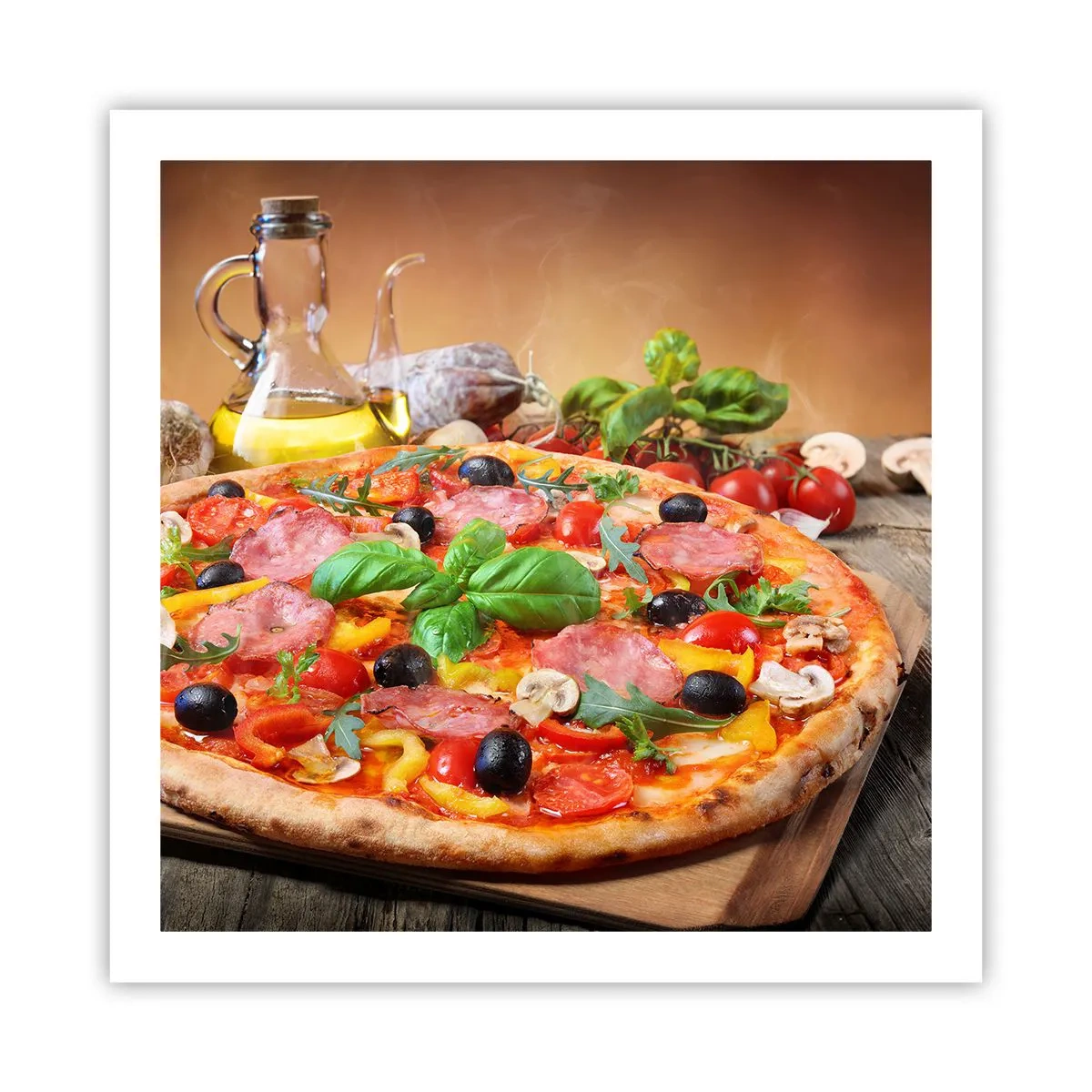 Affiche - Poster - Avec une vraie saveur italienne - 60x60 cm