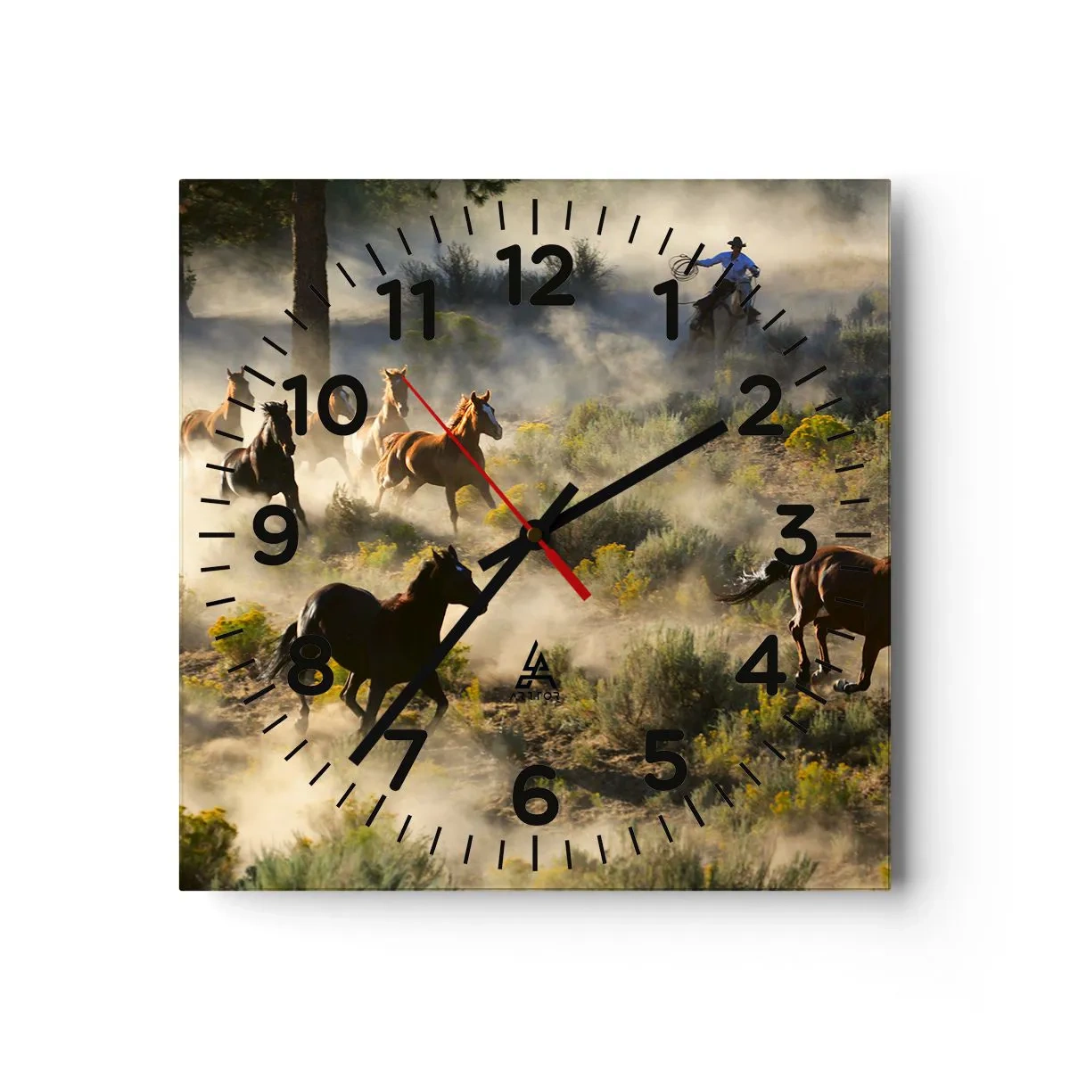 Horloge murale - Pendule murale - Rivalité - liberté ou force masculine ? - 30x30 cm