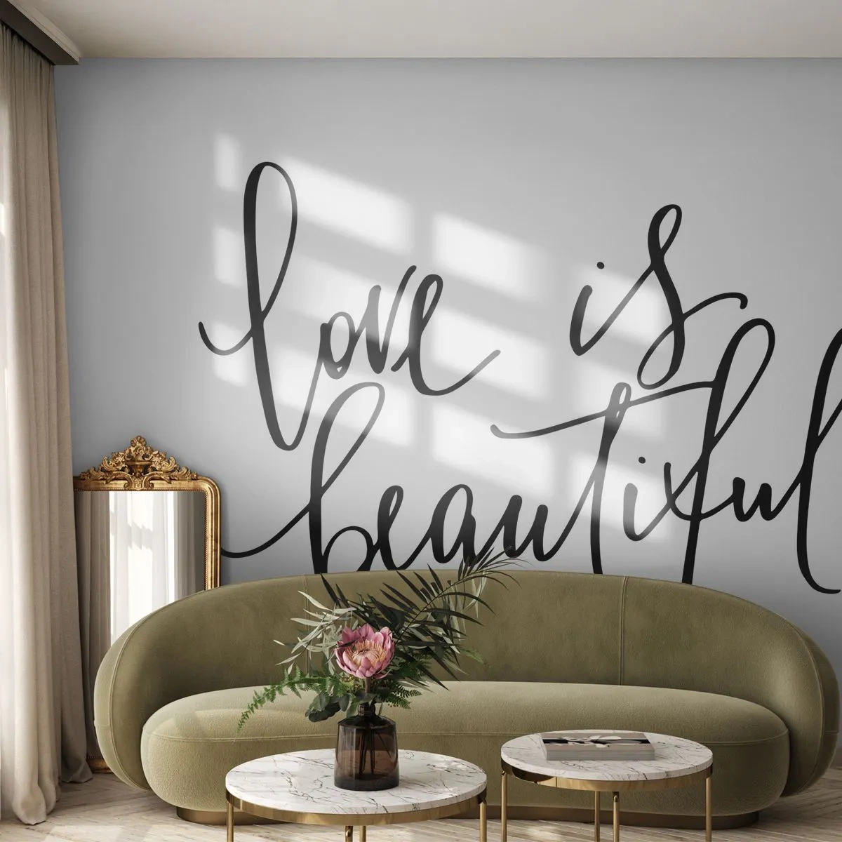Papier Peint Photo Premium Canvas - Lire et répéter - Typographie, Affirmation, Maxime - 200x140 cm