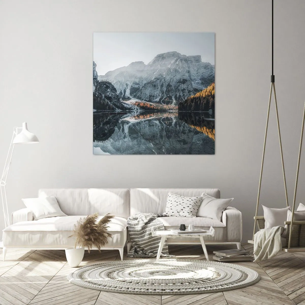 Impression sur toile - Image sur toile - Reflet de paysage - 30x30 cm