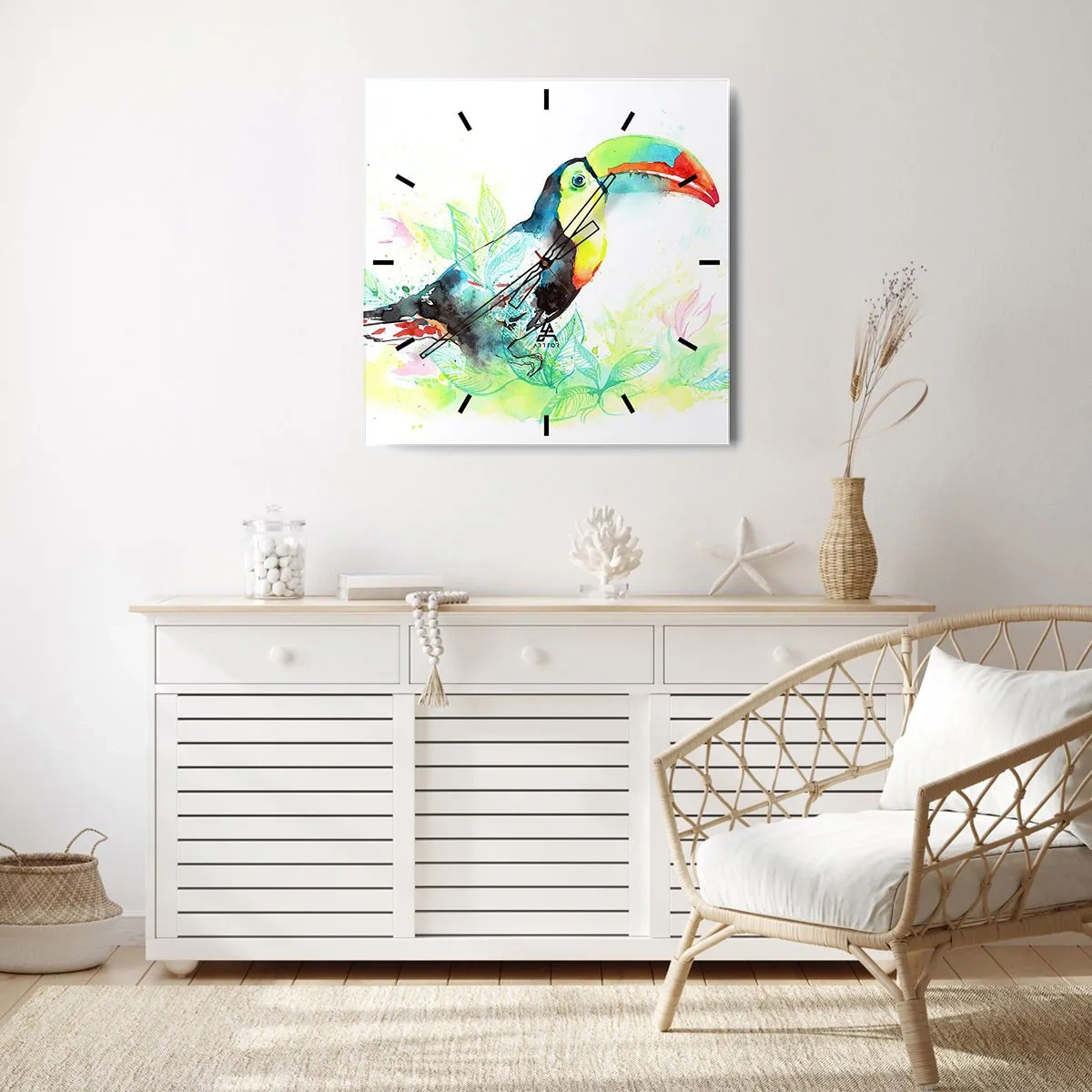 Horloge murale - Pendule murale - Aussi coloré que l'Amérique du Sud - 40x40 cm