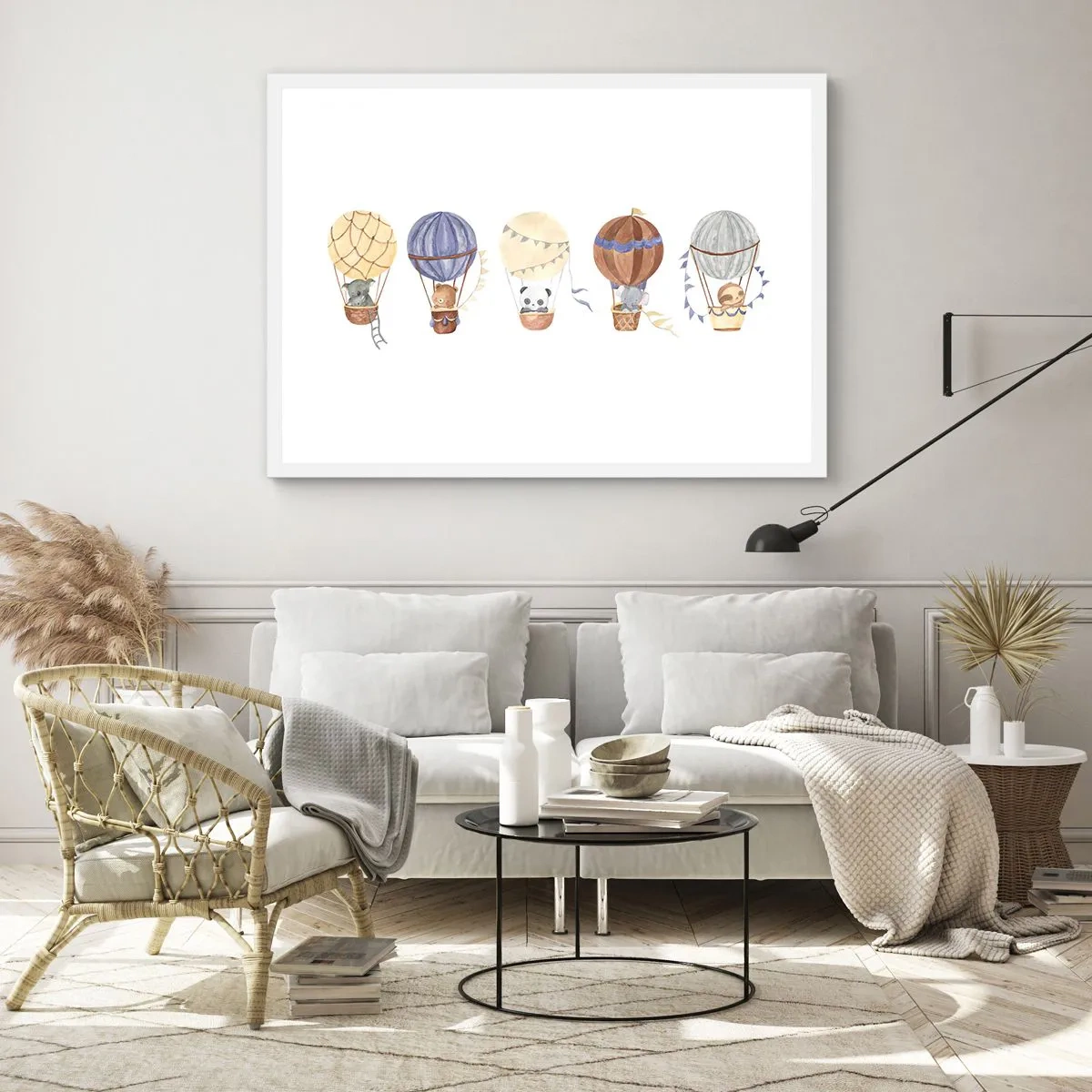 Affiche dans un cadre blanc - Poster - Compagnons de voyage - 91x61 cm