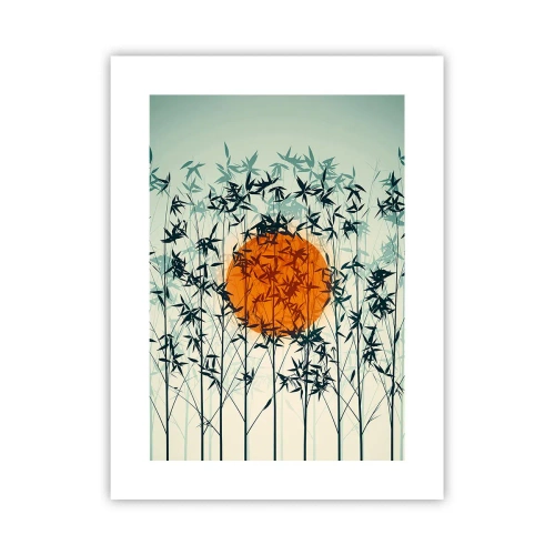 Affiche - Poster - Soleil japonnais - 30x40 cm