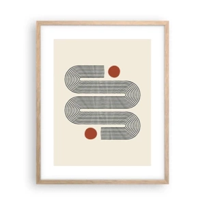 Affiche dans un chêne clair - Poster - Du début à la fin - 40x50 cm