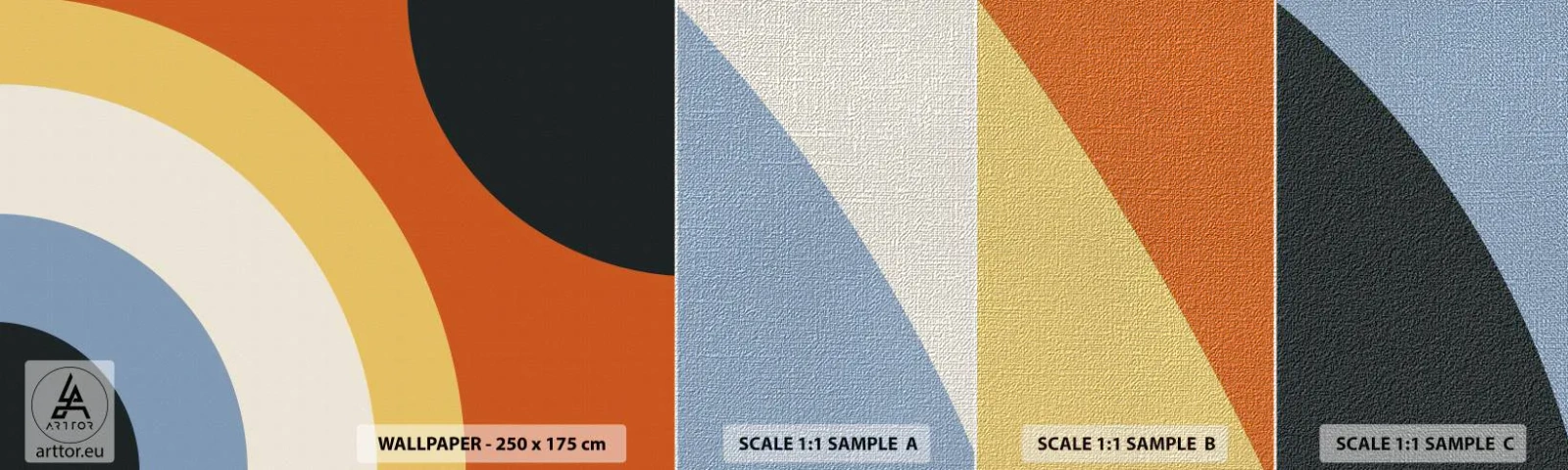 Échantillon de Papier Peint Premium Canvas - Vers son soi - Abstraction, Morceau, Art moderne - 100x30 cm